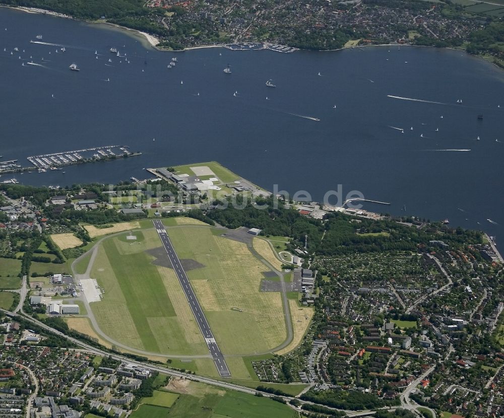 Luftbild Kiel - Gelände des Flughafen in Kiel im Bundesland Schleswig-Holstein