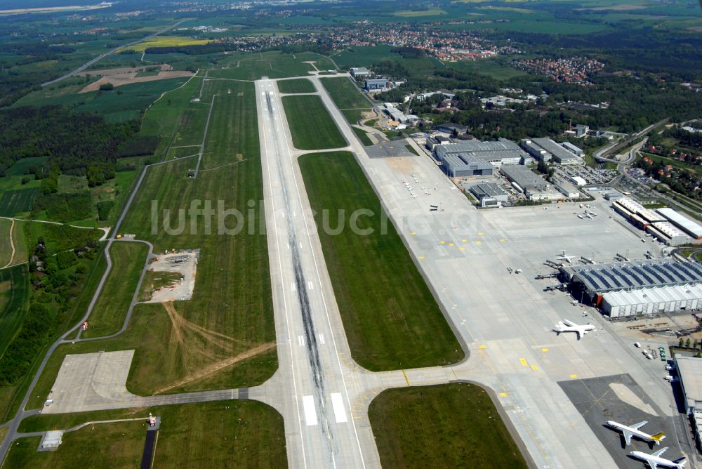 Luftbild Dresden - Gelände des Flughafen im Ortsteil Klotzsche in Dresden im Bundesland Sachsen, Deutschland