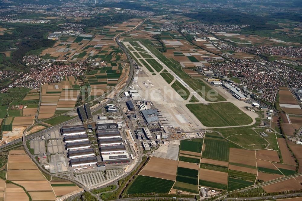 Luftaufnahme Filderstadt - Gelände des Flughafen in Stuttgart im Bundesland Baden-Württemberg, Deutschland