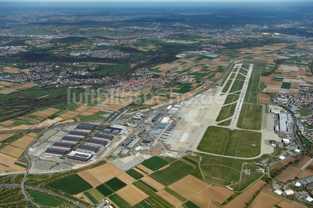 Luftbild Filderstadt - Gelände des Flughafen in Stuttgart im Bundesland Baden-Württemberg, Deutschland