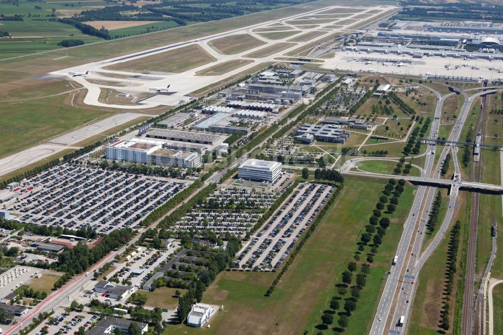 Luftbild München-Flughafen - Gelände des Flughafens Franz Josef Strauß in München im Bundesland Bayern