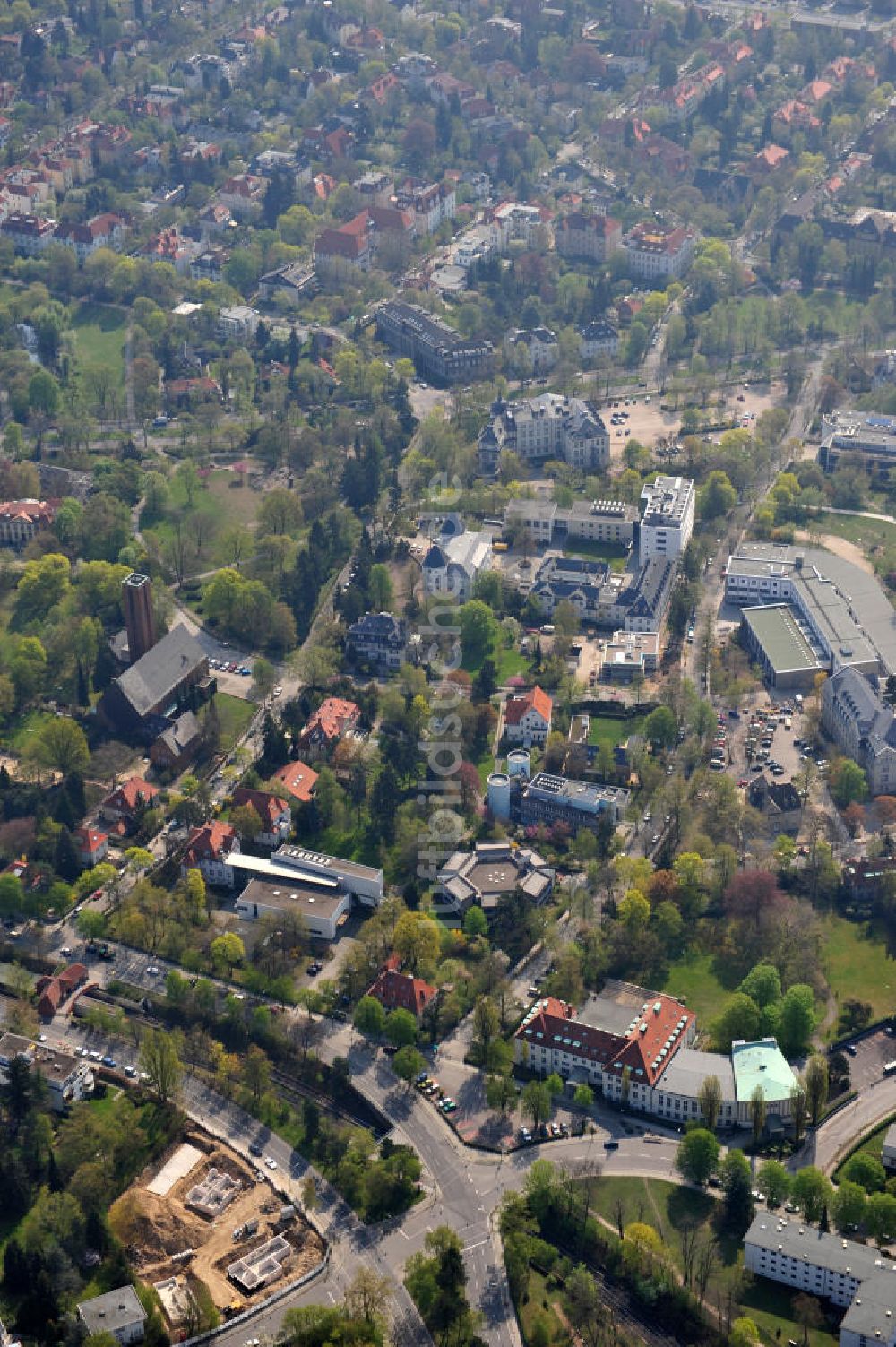 Berlin-Dahlem von oben - Gelände des Fritz-Haber-Institut der Max-Planck-Gesellschaft in Berlin - Dahlem