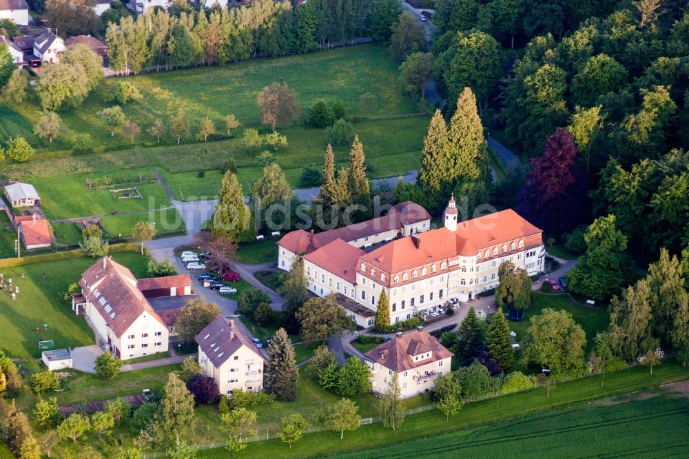 Karlsbad von oben - Gelände der gemeinnützigen Hilfsorganisation Bibelheim Bethanien im Ortsteil Langensteinbach in Karlsbad im Bundesland Baden-Württemberg, Deutschland