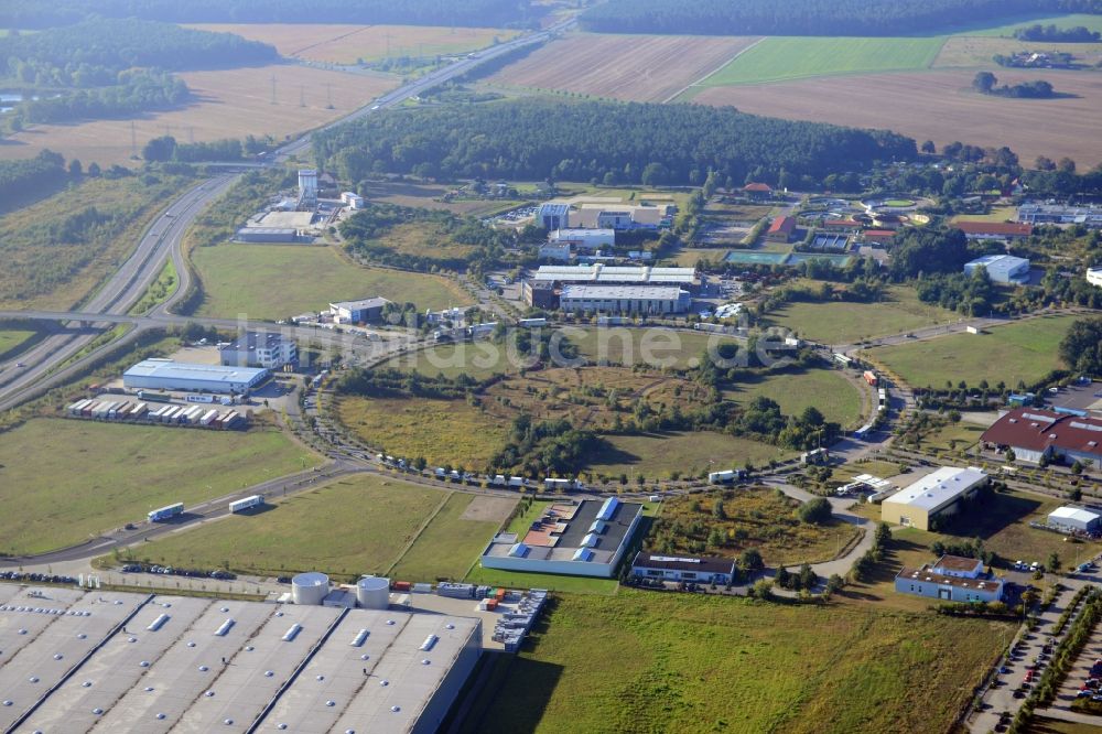 Luftbild Ludwigsfelde - Gelände des Gewerbegebietes PreußenPark in Ludwigsfelde im Bundesland Brandenburg