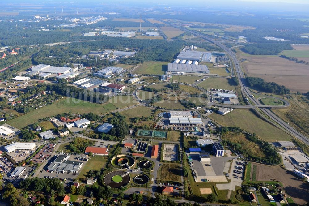 Ludwigsfelde aus der Vogelperspektive: Gelände des Gewerbegebietes PreußenPark in Ludwigsfelde im Bundesland Brandenburg