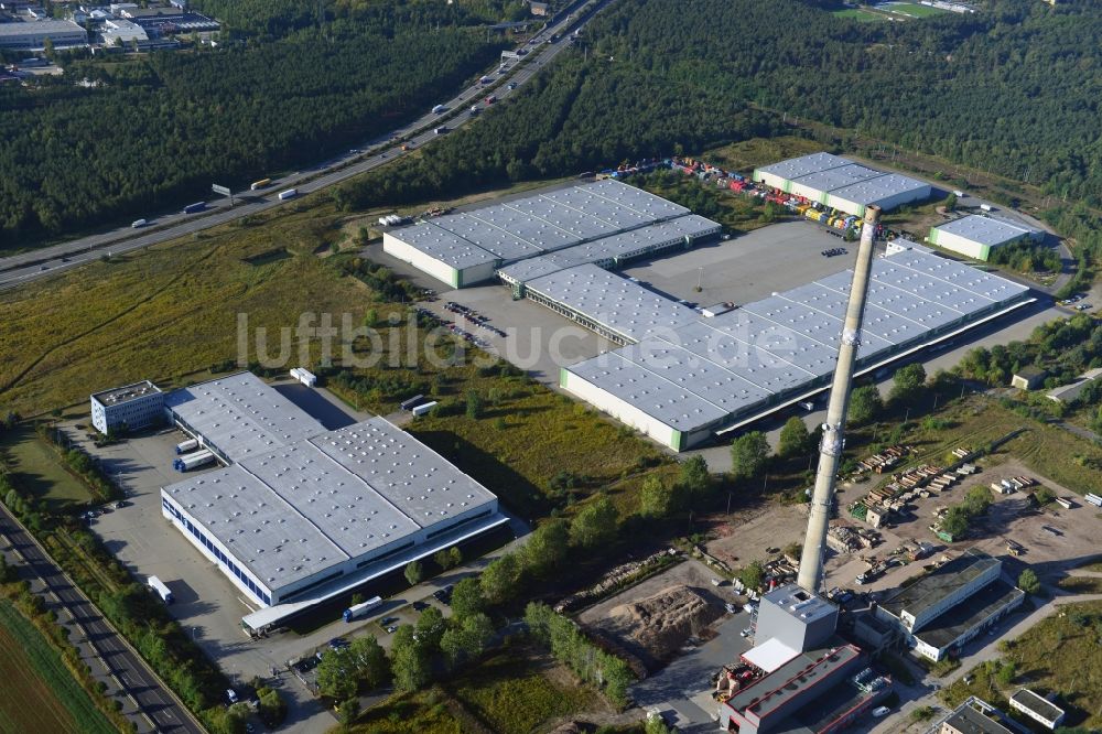 Luftaufnahme Ludwigsfelde - Gelände des Gewerbeparks Brandenburg Park in Ludwigsfelde im Bundesland Brandenburg