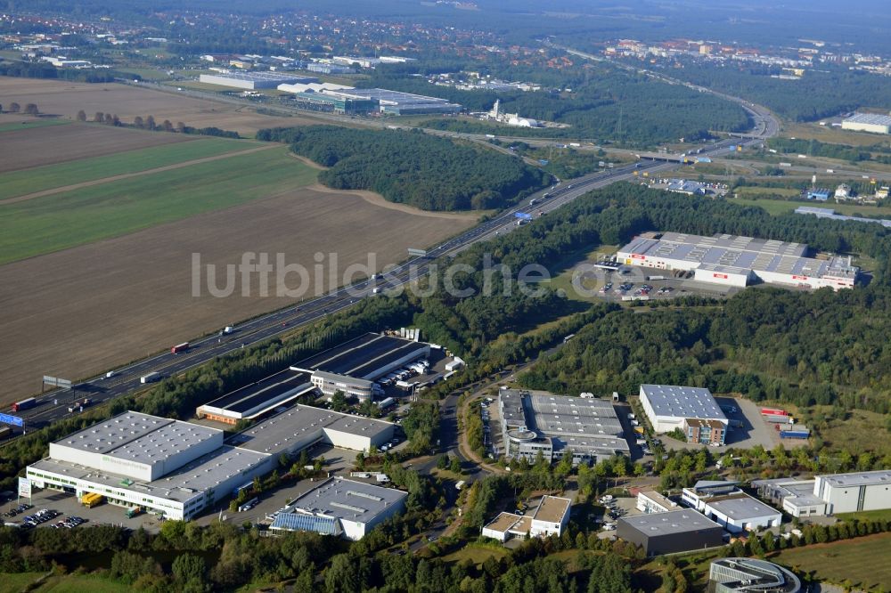 Luftaufnahme Ludwigsfelde - Gelände des Gewerbeparks Brandenburg Park in Ludwigsfelde im Bundesland Brandenburg