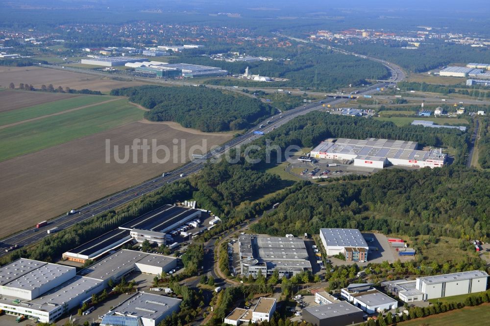 Ludwigsfelde von oben - Gelände des Gewerbeparks Brandenburg Park in Ludwigsfelde im Bundesland Brandenburg