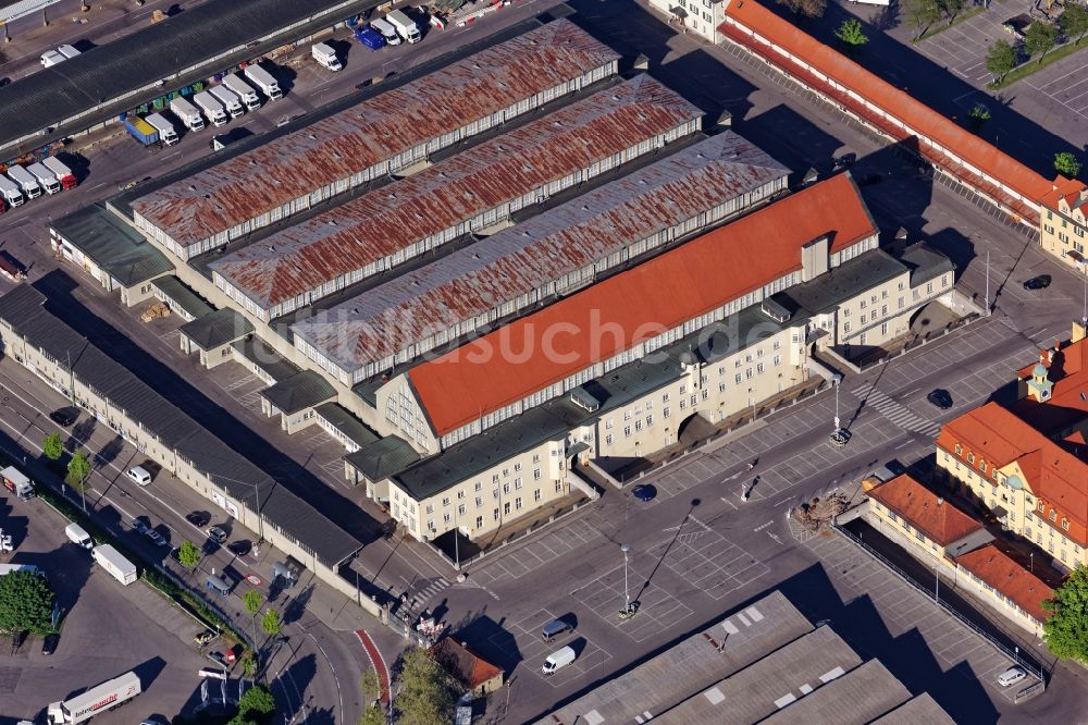 München aus der Vogelperspektive: Gelände der Großmarkthalle in München Sendling im Bundesland Bayern