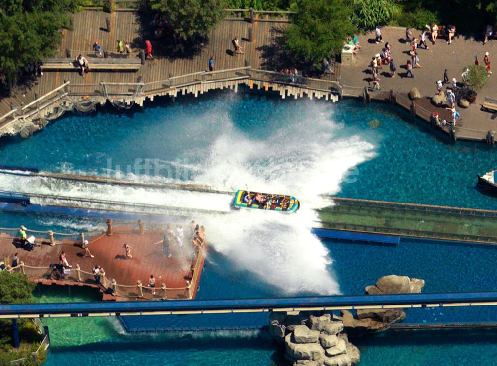 Rust aus der Vogelperspektive: Gelände des größten Freizeit- und Vergnügungsparks Deutschlands, dem Europapark in Rust