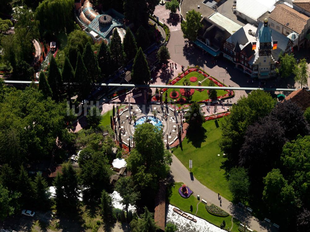 Luftbild Rust - Gelände des größten Freizeit- und Vergnügungsparks Deutschlands, dem Europapark in Rust