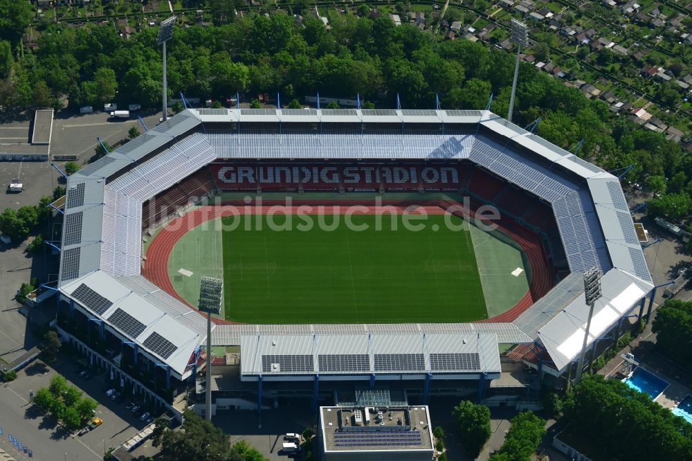 Luftaufnahme Nürnberg - Gelände am Grundig Stadion in Nürnberg im Bundesland Bayern