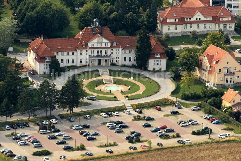 Mühlhausen von oben - Gelände des Hainich-Klinikum in Thüringen. 