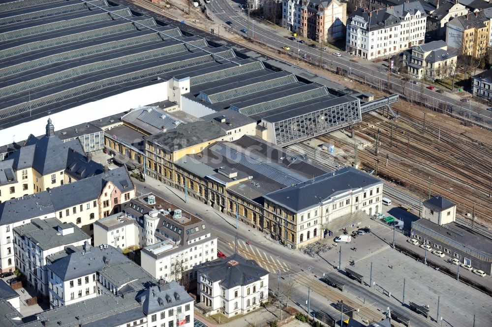 Luftbild Chemnitz - Gelände des Hauptbahnhof Chemnitz im Bundesland Sachsen