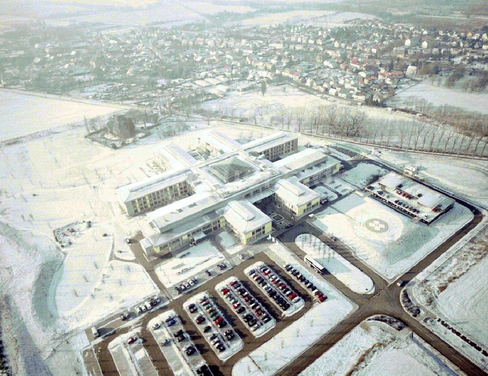 Gotha / Thüringen aus der Vogelperspektive: Gelände der Helios-Klinik in Gotha - Thüringen 10.12.02