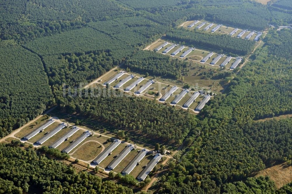 Möckern aus der Vogelperspektive: Gelände einer Hühnerfarm der WIESENHOF Geflügelkontor GmbH bei Möckern in Sachsen - Anhalt