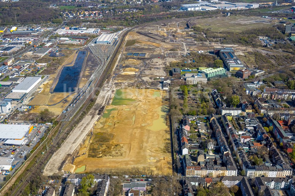 Dortmund von oben - Gelände der Industrie- Ruine im Ortsteil Westfalenhütte in Dortmund im Bundesland Nordrhein-Westfalen, Deutschland