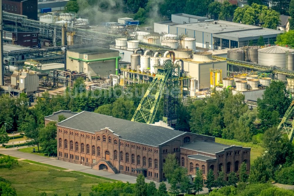 Gladbeck von oben - Gelände des Industriedenkmal Zeche Zweckel , einem stillgelegten Steinkohle - Bergwerk in Gladbeck in Nordrhein-Westfalen