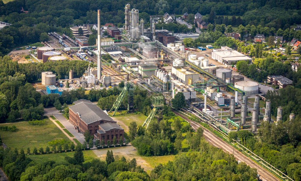 Gladbeck von oben - Gelände des Industriedenkmal Zeche Zweckel , einem stillgelegten Steinkohle - Bergwerk in Gladbeck in Nordrhein-Westfalen