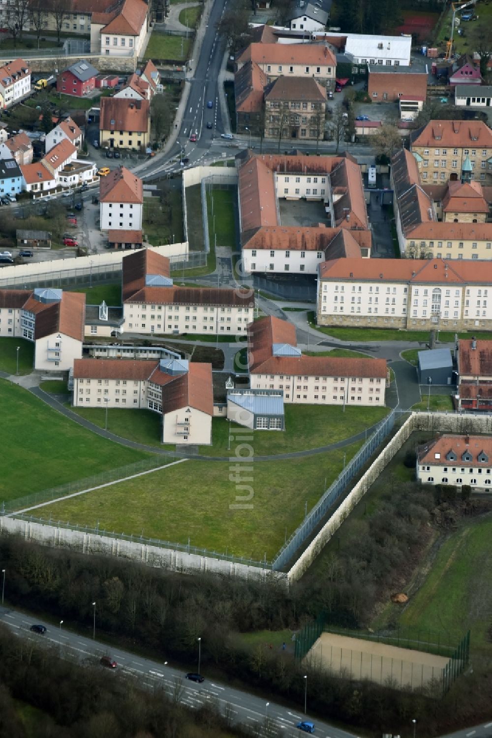 Luftbild Bayreuth - Gelände der Justizvollzugsanstalt JVA in Bayreuth im Bundesland Bayern