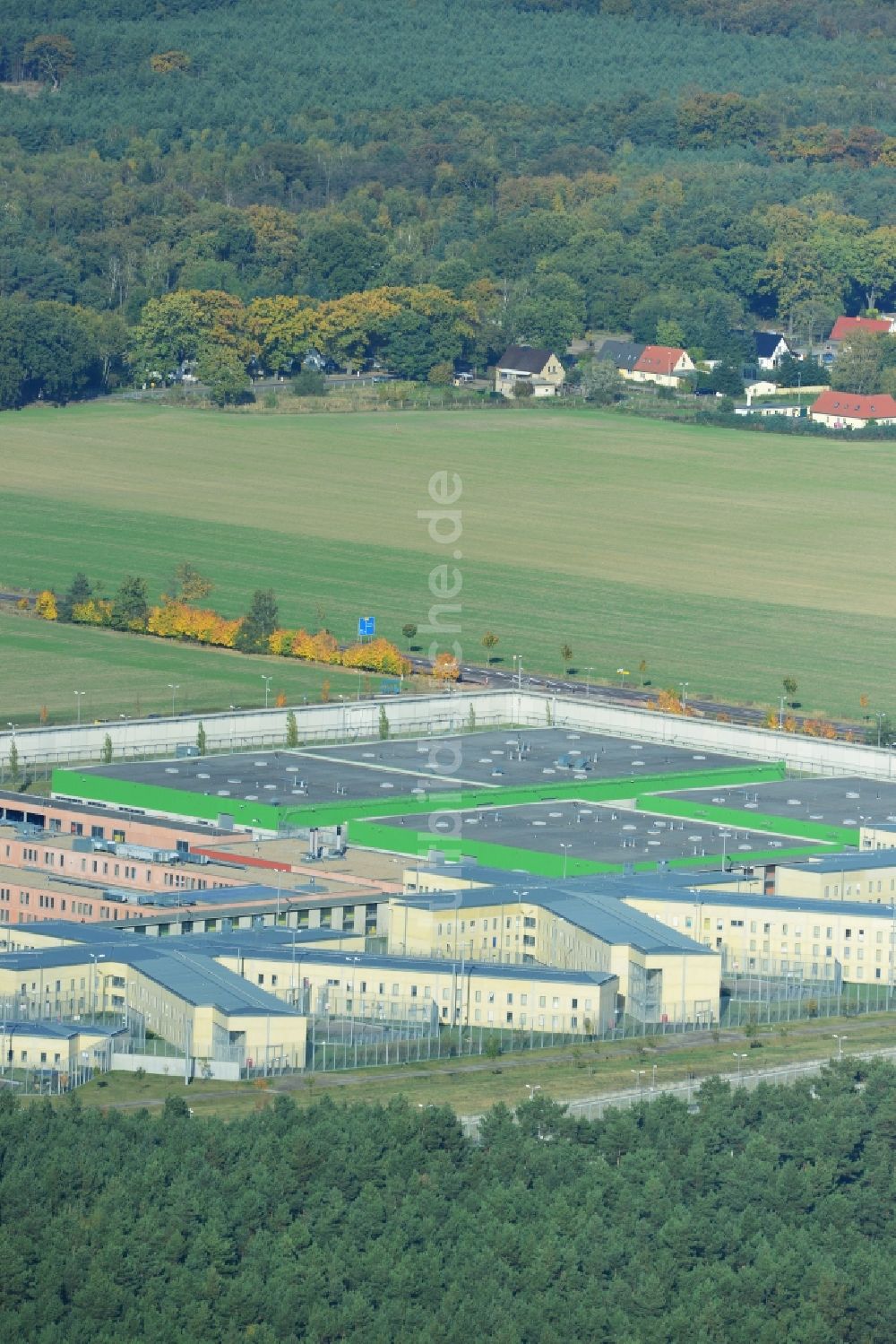 Luftbild Burg - Gelände der Justizvollzugsanstalt JVA in Burg im Bundesland Sachsen-Anhalt