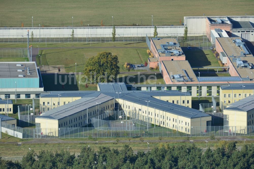 Burg von oben - Gelände der Justizvollzugsanstalt JVA in Burg im Bundesland Sachsen-Anhalt