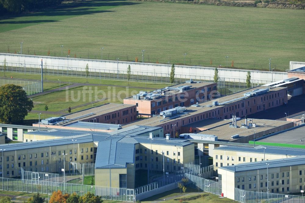 Luftaufnahme Burg - Gelände der Justizvollzugsanstalt JVA in Burg im Bundesland Sachsen-Anhalt