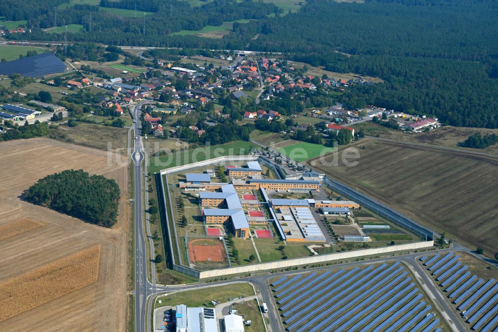 Luckau aus der Vogelperspektive: Gelände der Justizvollzugsanstalt JVA Luckau-Duben am Lehmkietenweg im Ortsteil Duben in Luckau im Bundesland Brandenburg