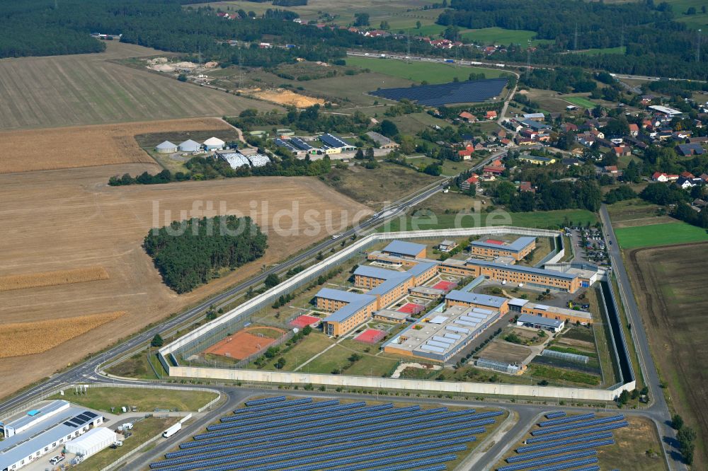 Luftaufnahme Luckau - Gelände der Justizvollzugsanstalt JVA Luckau-Duben am Lehmkietenweg im Ortsteil Duben in Luckau im Bundesland Brandenburg