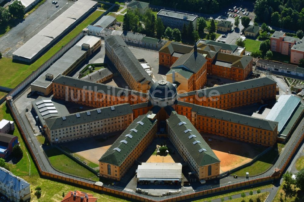 Luftbild Pilsen - Gelände der Justizvollzugsanstalt JVA in Pilsen in Böhmen, Tschechien