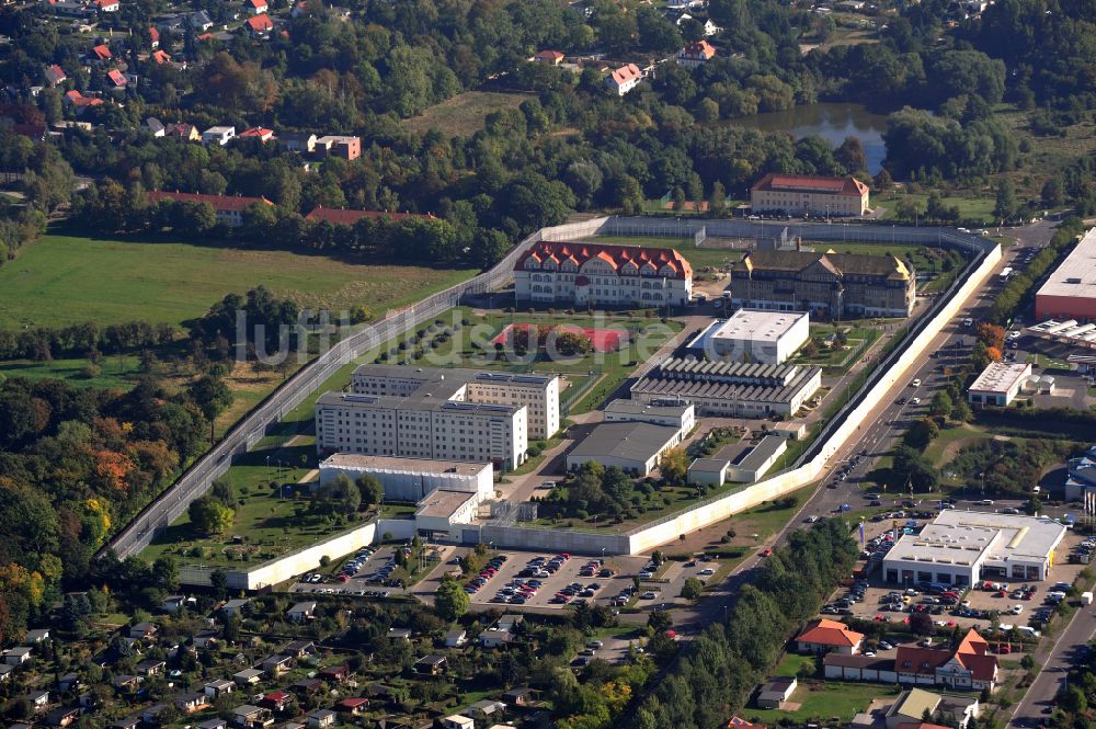 Leipzig von oben - Gelände des JVA - Justizvollzugskrankenhaus in Leipzig im Bundesland Sachsen, Deutschland