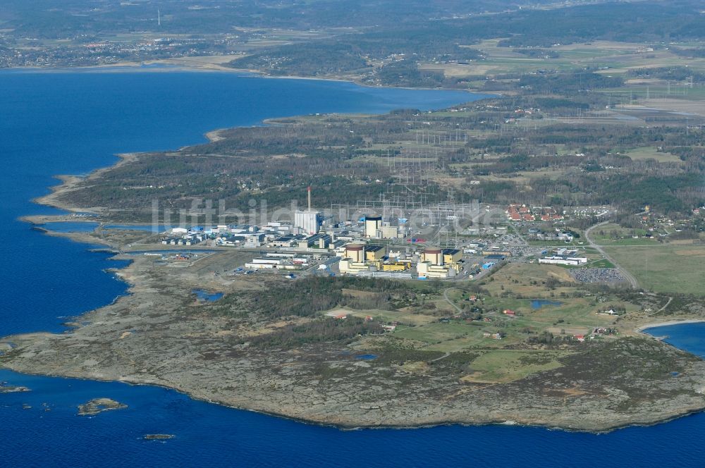 Ringhals von oben - Gelände des Kernkraftwerk in Ringhals in Schweden