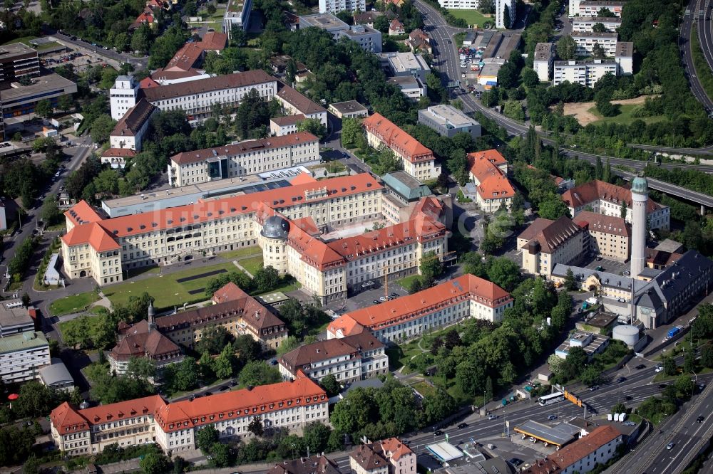 Würzburg von oben - Gelände des Klinikums der Universitätsklinik Würzburg in Würzburg im Bundesland Bayern. // The University Medical Center of Würzburg in Würzburg in Bavaria