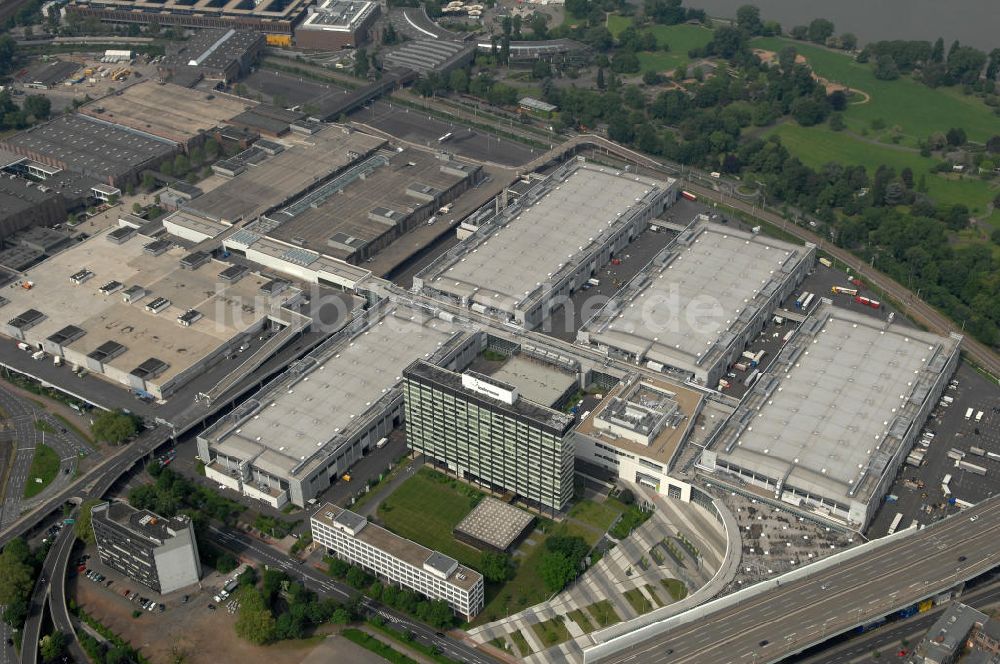 Luftbild KÖLN - Gelände der Kölnmesse östlich des Rheins in Köln