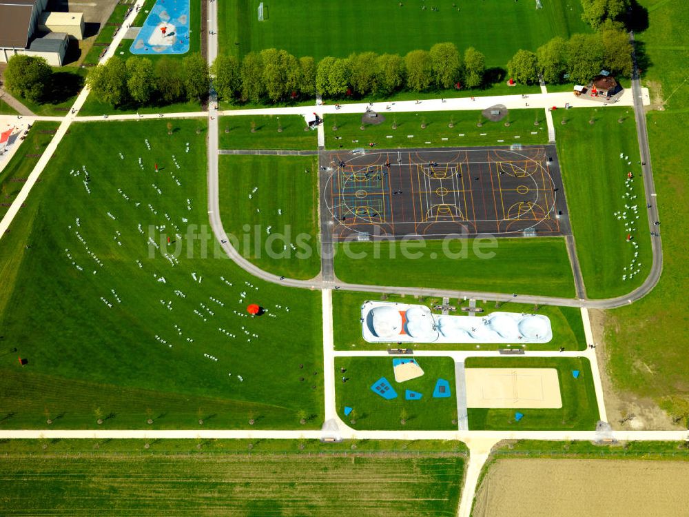 Luftaufnahme Neu-Ulm - Gelände der LaGa Landesgartenschau Neu-Ulm in Bayern