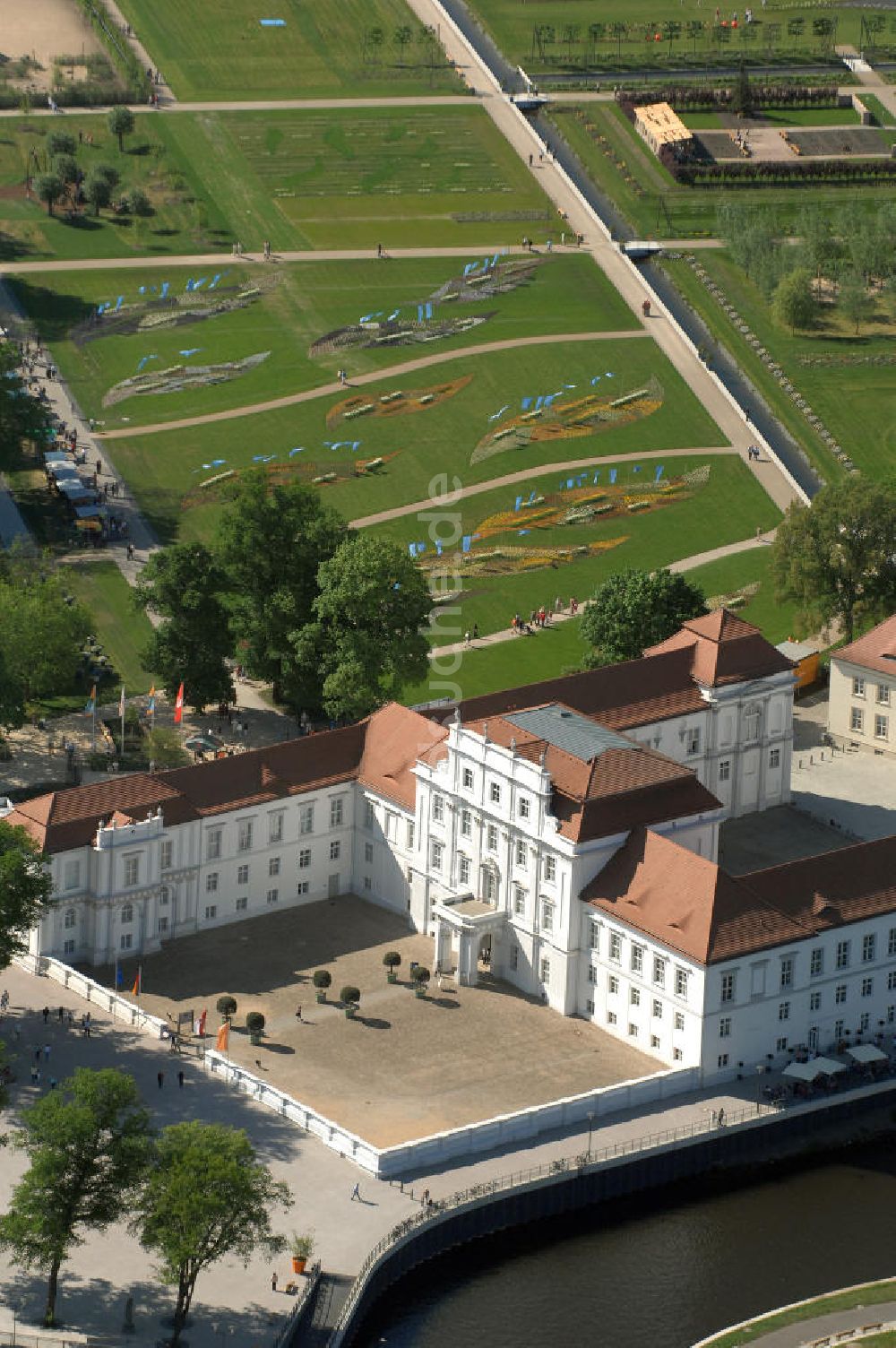 ORANIENBURG aus der Vogelperspektive: Gelände der LAGA Landesgartenschau 2009 am Oranienburger Schloß