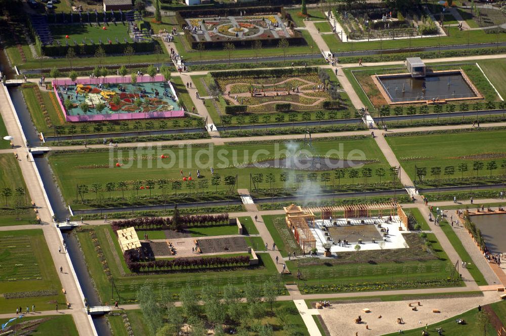 Luftbild ORANIENBURG - Gelände der LAGA Landesgartenschau 2009 am Oranienburger Schloß