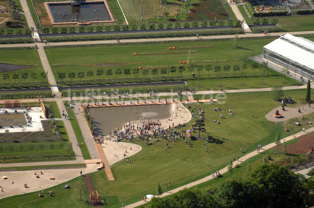 Luftaufnahme ORANIENBURG - Gelände der LAGA Landesgartenschau 2009 am Oranienburger Schloß