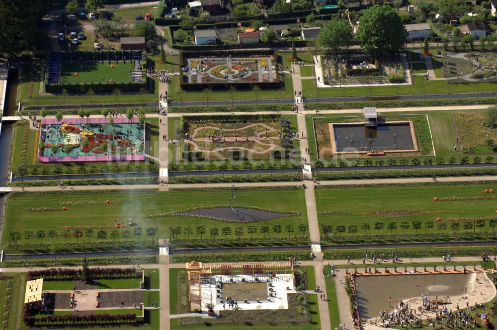 ORANIENBURG von oben - Gelände der LAGA Landesgartenschau 2009 am Oranienburger Schloß