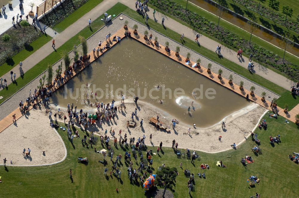 ORANIENBURG von oben - Gelände der LAGA Landesgartenschau 2009 am Oranienburger Schloß