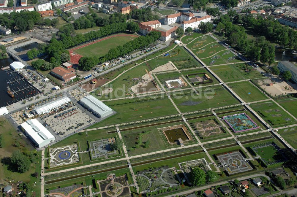 ORANIENBURG von oben - Gelände der LAGA Landesgartenschau 2009 am Oranienburger Schloß