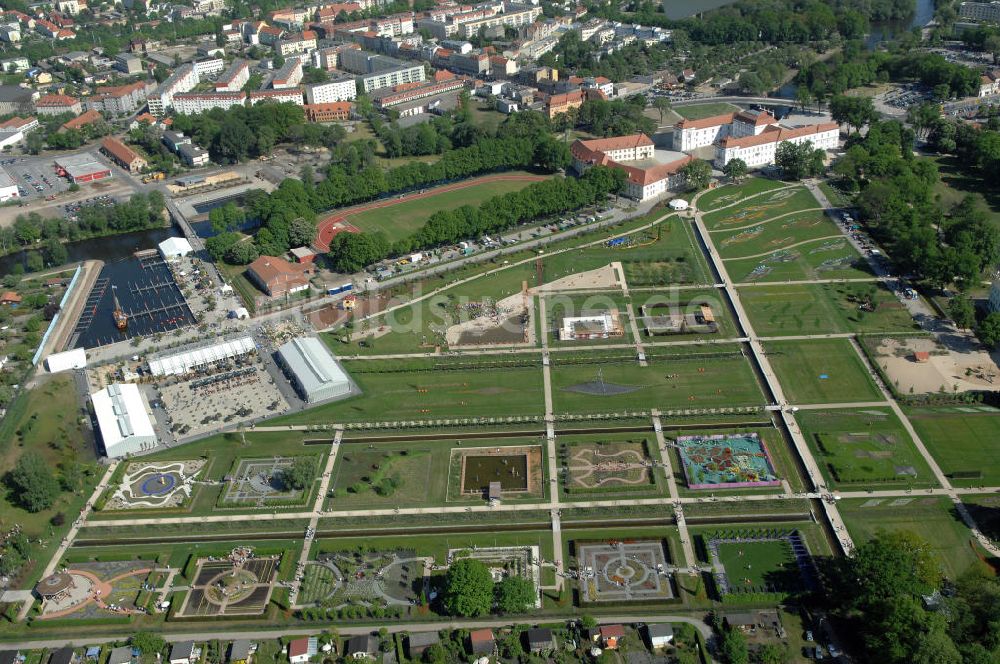 Luftbild ORANIENBURG - Gelände der LAGA Landesgartenschau 2009 am Oranienburger Schloß