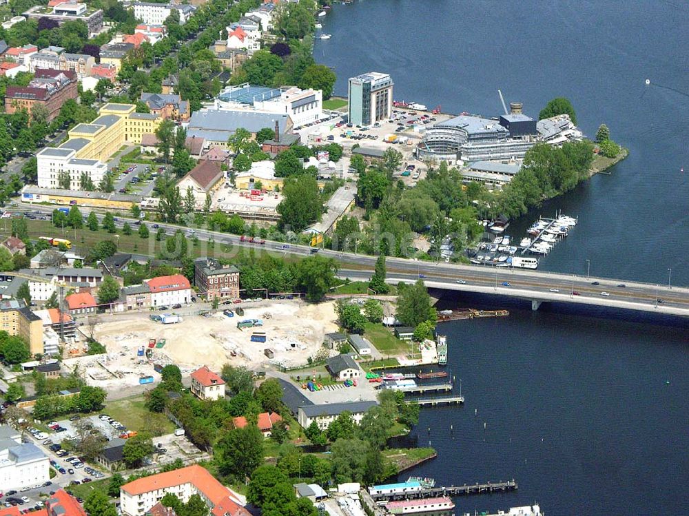 Luftbild Potsdam / BRB - Gelände an der Langen Brücke in Potsdam