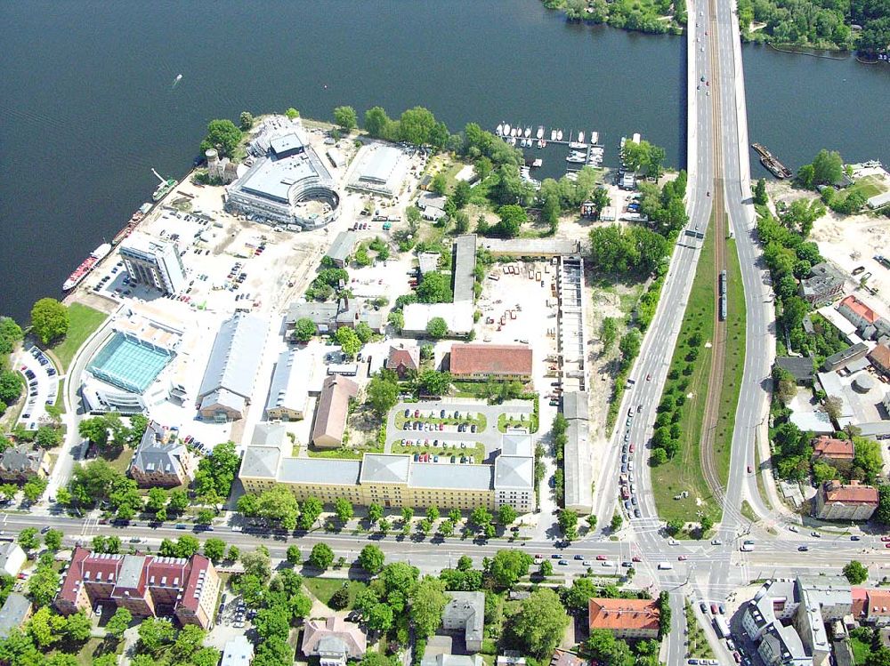 Potsdam / BRB von oben - Gelände an der Langen Brücke in Potsdam