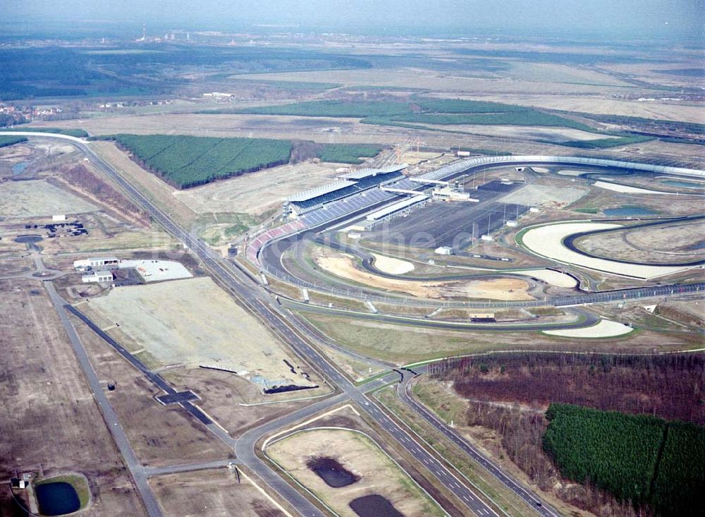 Klettwitz / BRB von oben - Gelände des Lausitzringes (Euro - Speedway) bei Klettwitz in Brandenburg.