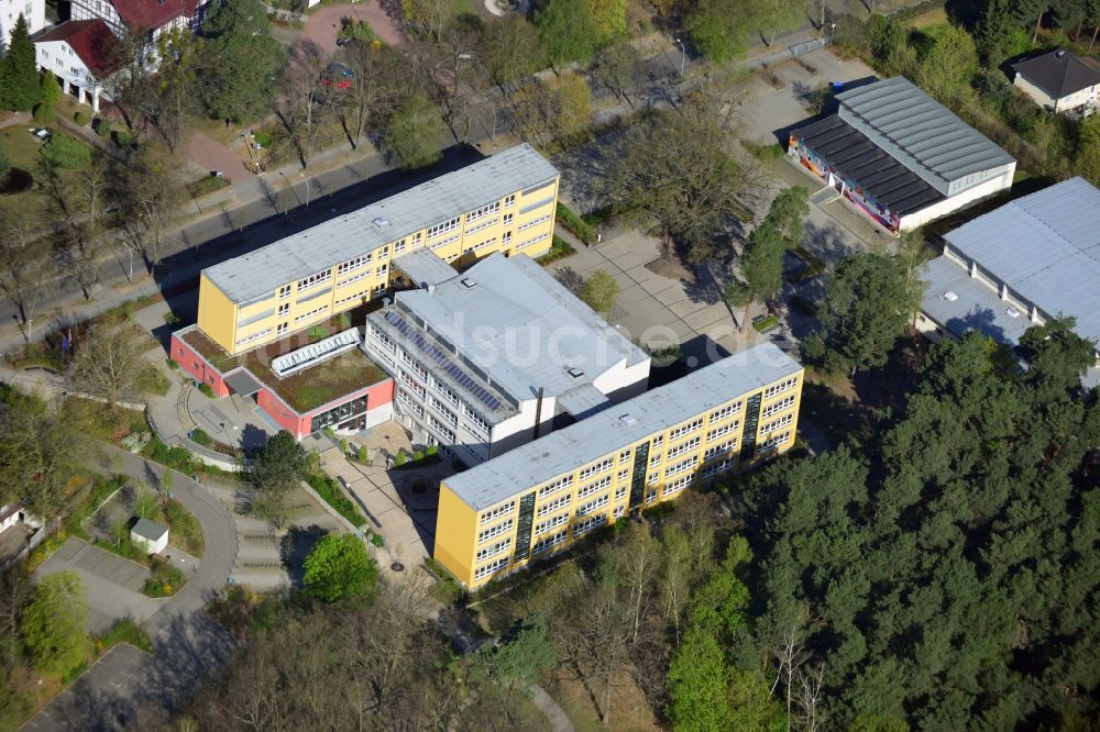 Falkensee aus der Vogelperspektive: Gelände des Lise-Meitner-Gymnasium an der Ruppiner Straße in Falkensee im Bundesland Brandenburg