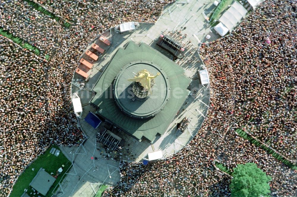 Berlin von oben - Gelände des Loveparade Musik- Festival im Ortsteil Tiergarten in Berlin, Deutschland