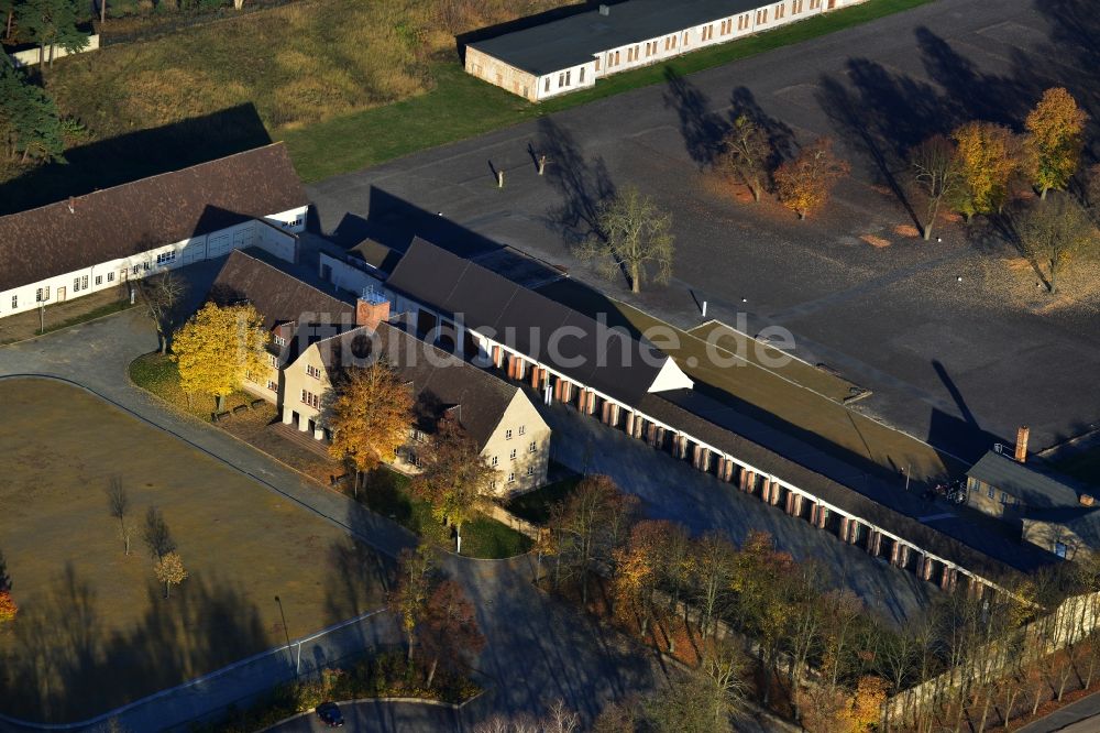 Fürstenberg/Havel aus der Vogelperspektive: Gelände der Mahn- u. Gedenkstätte des ehemaligen KZ Konzentrationslager Ravensbrück in Fürstenberg/Havel im Bundesland Brandenburg