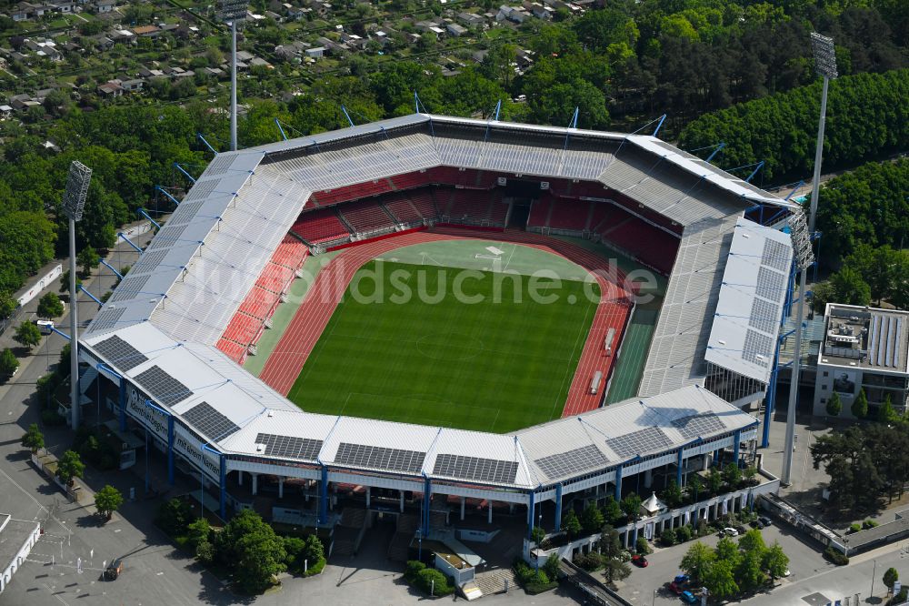 Nürnberg von oben - Gelände am Max- Morlock- Stadion in Nürnberg im Bundesland Bayern