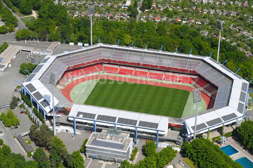 Nürnberg von oben - Gelände am Max- Morlock- Stadion in Nürnberg im Bundesland Bayern